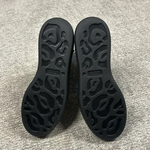 Alexander McQueen Croc Effect Boots Womens 38.5E US 8.5 Black Combat New - Picture 13 of 16